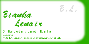 bianka lenoir business card